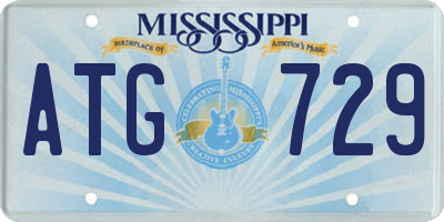 MS license plate ATG729