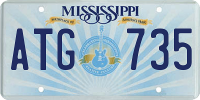MS license plate ATG735