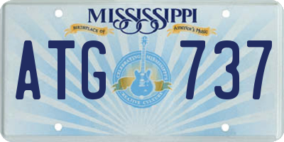 MS license plate ATG737