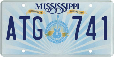 MS license plate ATG741