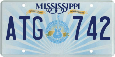 MS license plate ATG742
