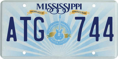 MS license plate ATG744