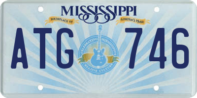 MS license plate ATG746