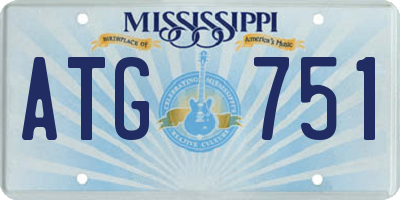 MS license plate ATG751
