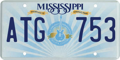 MS license plate ATG753