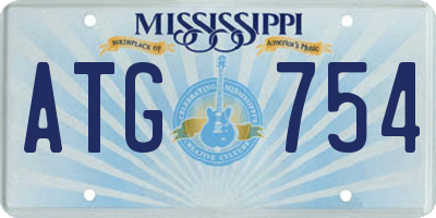MS license plate ATG754