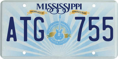 MS license plate ATG755