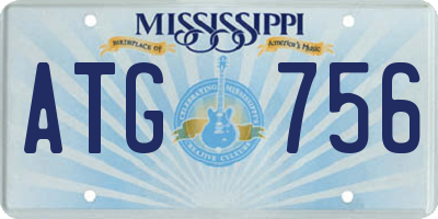 MS license plate ATG756