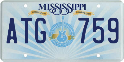 MS license plate ATG759
