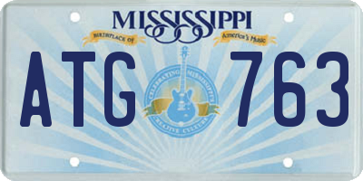 MS license plate ATG763