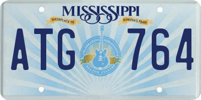 MS license plate ATG764