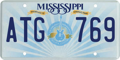 MS license plate ATG769