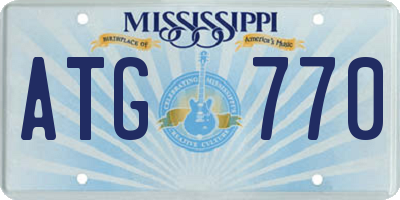 MS license plate ATG770