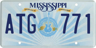 MS license plate ATG771