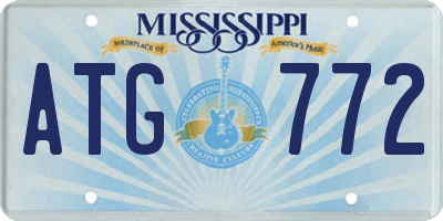 MS license plate ATG772