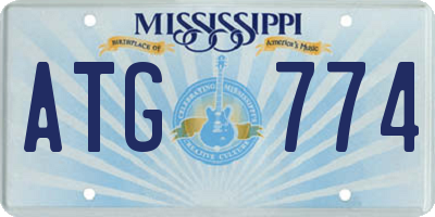 MS license plate ATG774