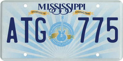 MS license plate ATG775