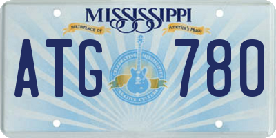 MS license plate ATG780