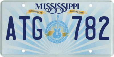 MS license plate ATG782