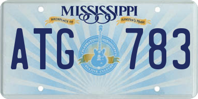 MS license plate ATG783