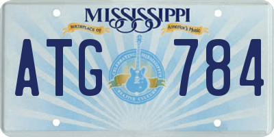 MS license plate ATG784