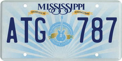 MS license plate ATG787