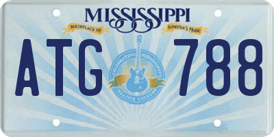 MS license plate ATG788