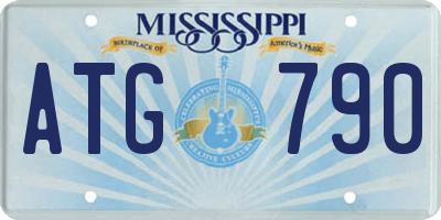 MS license plate ATG790