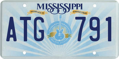 MS license plate ATG791