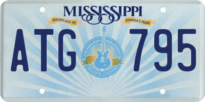 MS license plate ATG795