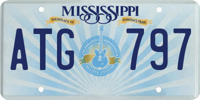 MS license plate ATG797