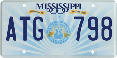 MS license plate ATG798