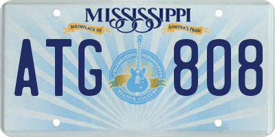 MS license plate ATG808