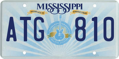 MS license plate ATG810