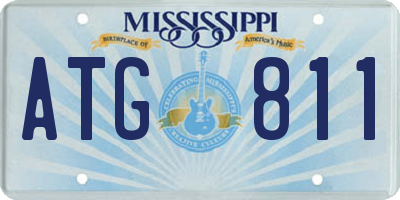 MS license plate ATG811