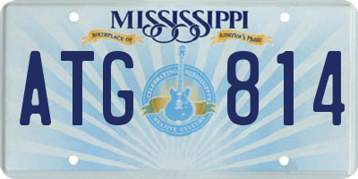 MS license plate ATG814
