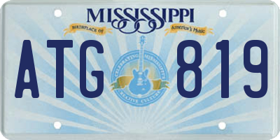 MS license plate ATG819