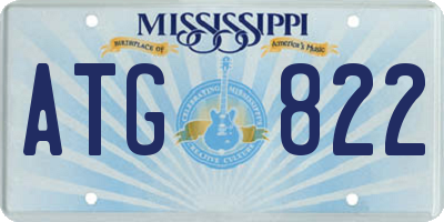 MS license plate ATG822