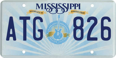 MS license plate ATG826