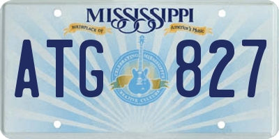 MS license plate ATG827