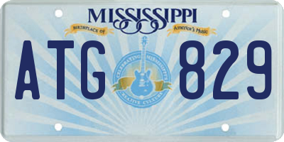 MS license plate ATG829