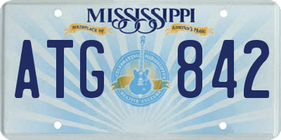 MS license plate ATG842