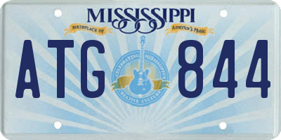 MS license plate ATG844