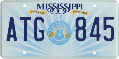 MS license plate ATG845