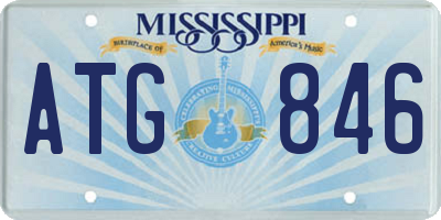MS license plate ATG846