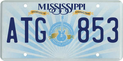 MS license plate ATG853
