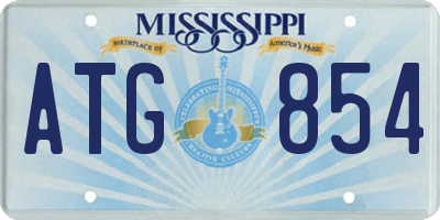 MS license plate ATG854
