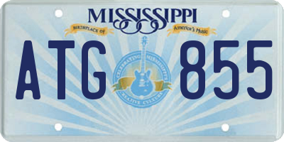 MS license plate ATG855