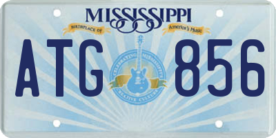 MS license plate ATG856