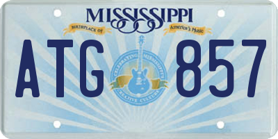 MS license plate ATG857